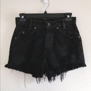 Brandy Melville Black Denim High Waisted Shorts